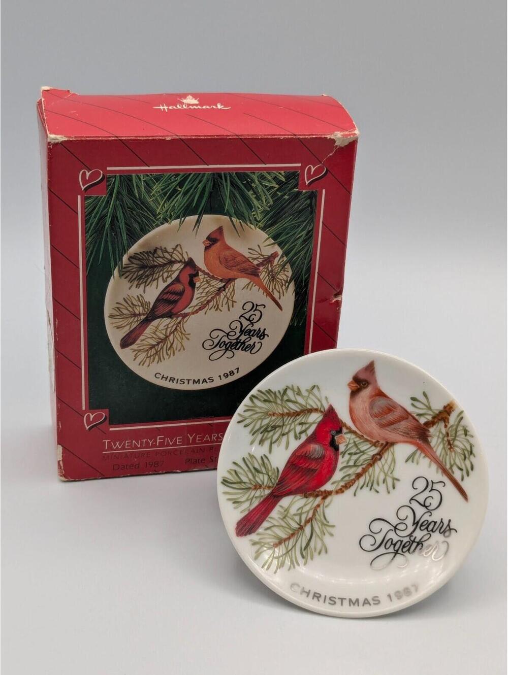Hallmark Keepsake Twenty-Five Years Together 1987, Miniature Porcelain Plate